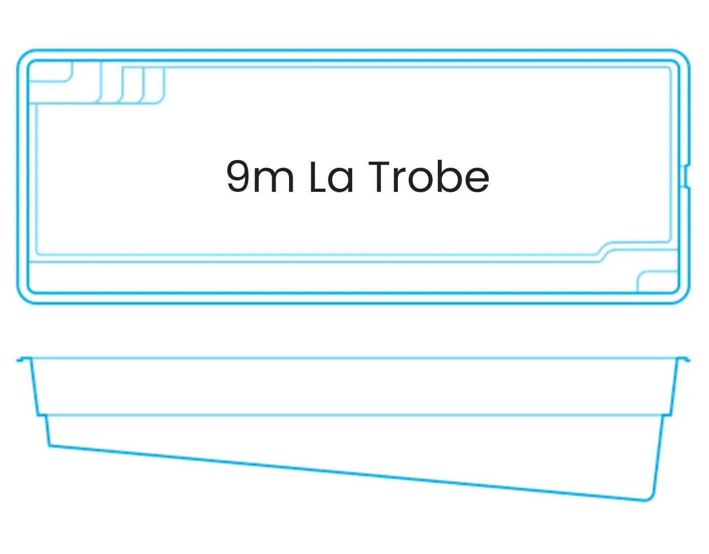 Compact 9m la trobe pool layout design illustration