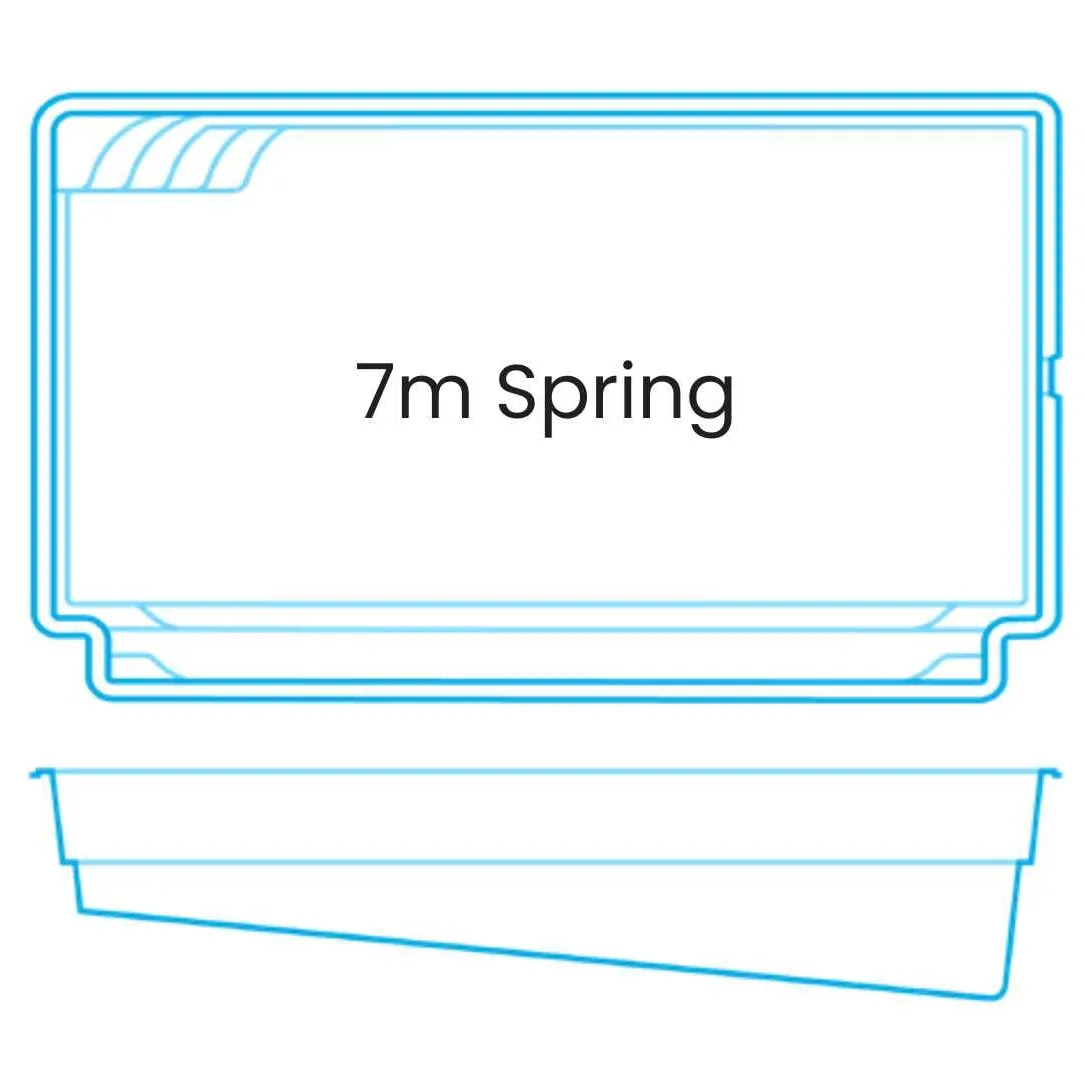 Compact 7m Spring pool layout design illustration