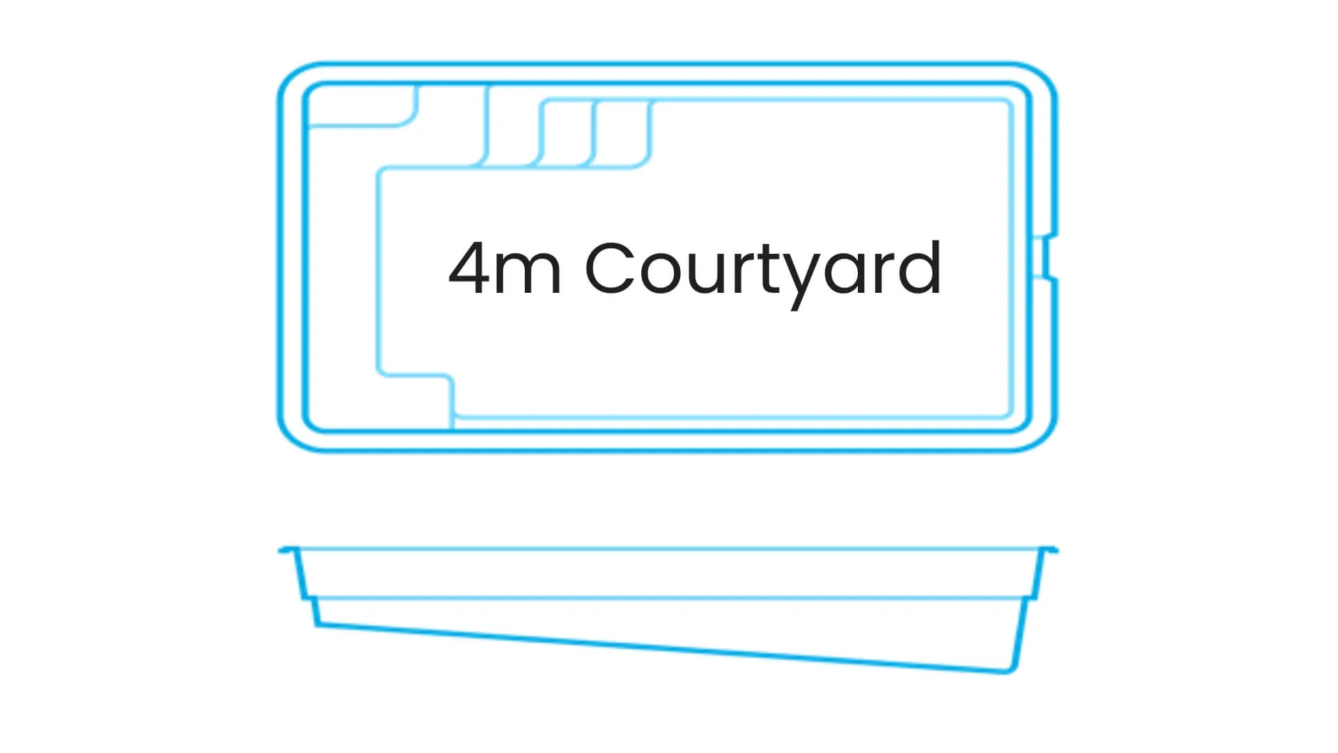 Compact 4m Swanston pool layout design illustration
