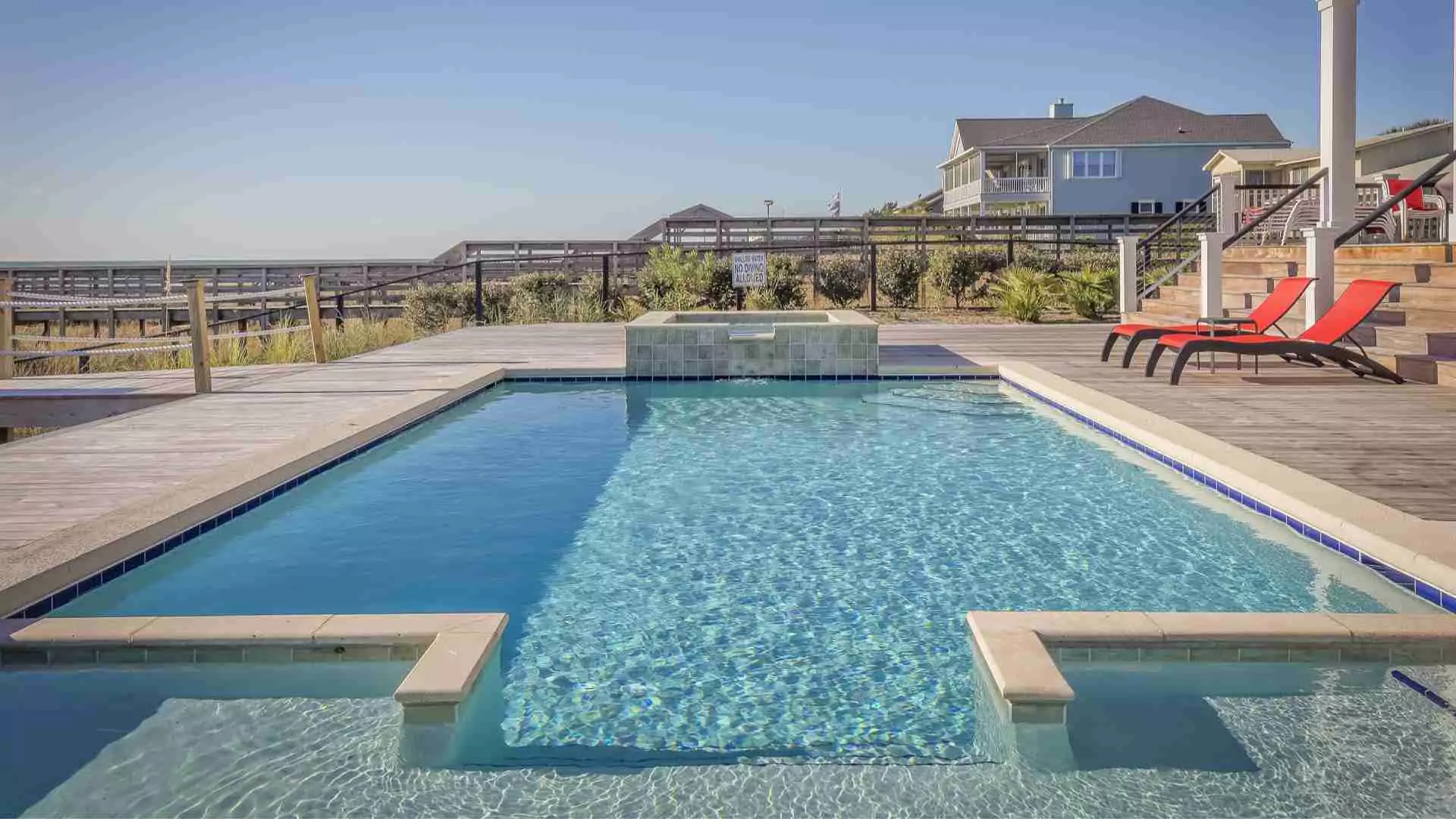 Modern fibreglass pool design